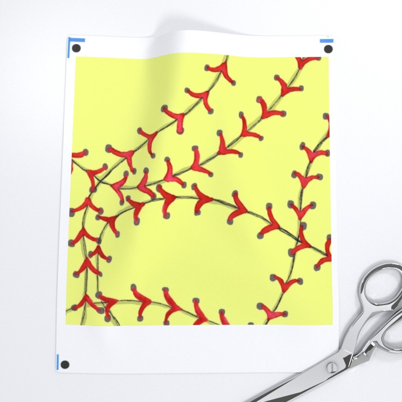 Softball Girls Sports Abstract Custom Printed Fabric by Spoonflower Various Fabrics by the Yard or Fat Quarter